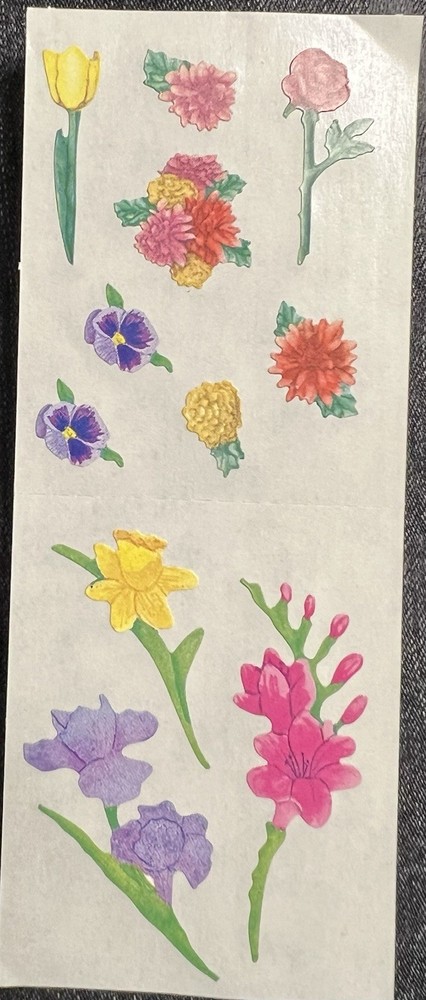 Creative Memories Stickers Flowers Daffodils Iris Gladiolus Pansy Tulips Marigol