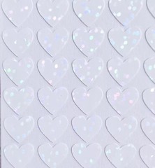White Holographic Sparkle Cute Heart Decal Stickers! – Choose a Size