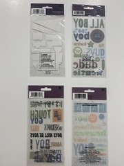 Lot of 4 – Sticko BABY BOY Scrapbooking Stickers NEW in Sealed Packages (S015)