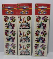 Vintage Sandylion Stickers Christmas Mickey Minnie Donald Goofy Pluto Lot Of 3