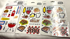 ScrapBook Stickers- Keepsake Essentials 3 packs of Grilling theme