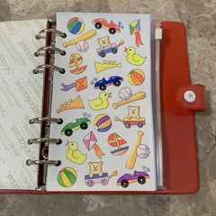 Vintage Stickopotamus Gingham Sticker Binder Book Zipper Pouch Stickers Sheets!