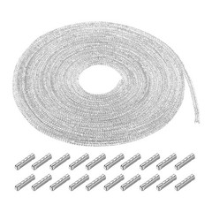 4mm Dia 5m Length Silver Rhinestone Rope Crystal Rope with Aglets