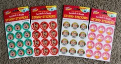 TREND – Scratch n Sniff – RETRO STICKERS – Ham, Cola, Taco, Whipped Cream – New