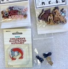 5 Diff Sets Deco Cat Embellishments- Resin-Wood-Etc Assorted Brands -You Choose