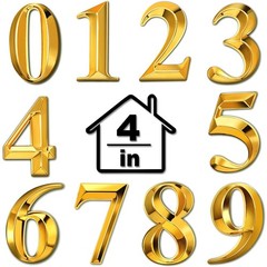10 Pcs 3D Self-Adhesive House Numbers 0-9 for Door, Mailbox, Apartment Signs – G