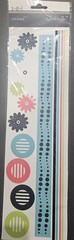 SEI Black Orchid Stickers with border strips and flowers