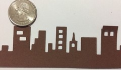 CITYSCAPE BORDER Die-Cuts(3pc) Approx.1-3/4″x 12″Town•Metropolitan •Skyline•USA•