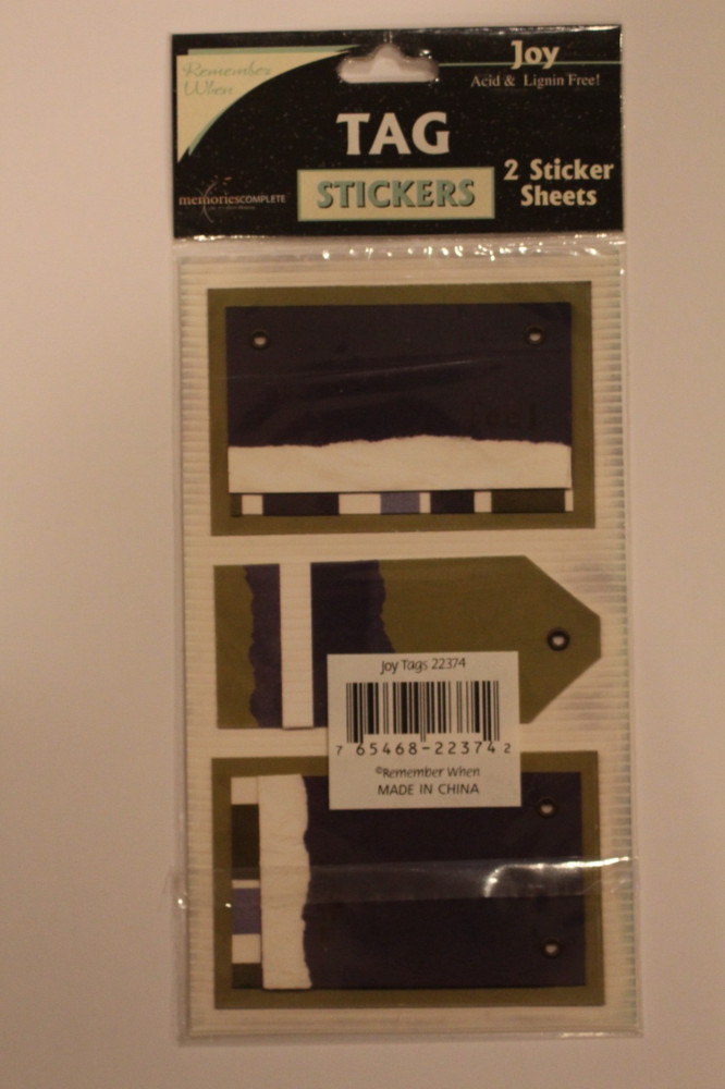 New Remember When Scrapbook stickers JOY Inspire BELIEVE blank blue green gifts