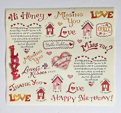 Vintage SUSAN BRANCH Quotes (12695) 5″x4.5″ Sticker Module w/Images & Phrases