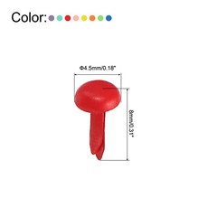 300 Pcs 4.5 x 8 mm Mini Brads for Paper Crafts Paper Fastener Assorted Colors