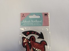 Devil Dimensional Scrapbooking Stickers Red Glitter Gems Jolee’s 6 Piece Word