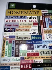 Making Memories Family Word Fetti Stickers 114 Stickers NIP