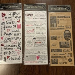 Assorted Scrapbooking Stickers/Cardstock Embellishments Valentine’s/Love Theme