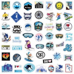 50pcs SKI Stickers, SKIING Snowboard Sticker. Waterproof No Residue, 114