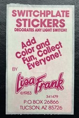 Vintage 1983 Lisa Frank Sticker Light Switch Cover Floating Bear Excellent Cond.