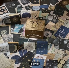 Assorted Themes Lots Matchbook-Sized Scrapbooking Paper & Washi Stickers Mix
