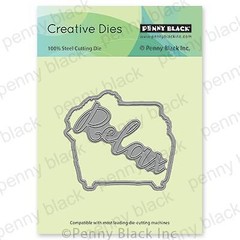 New PENNY BLACK clear cling rubber STAMPS & DIES UNWIND RELAX free USA ship