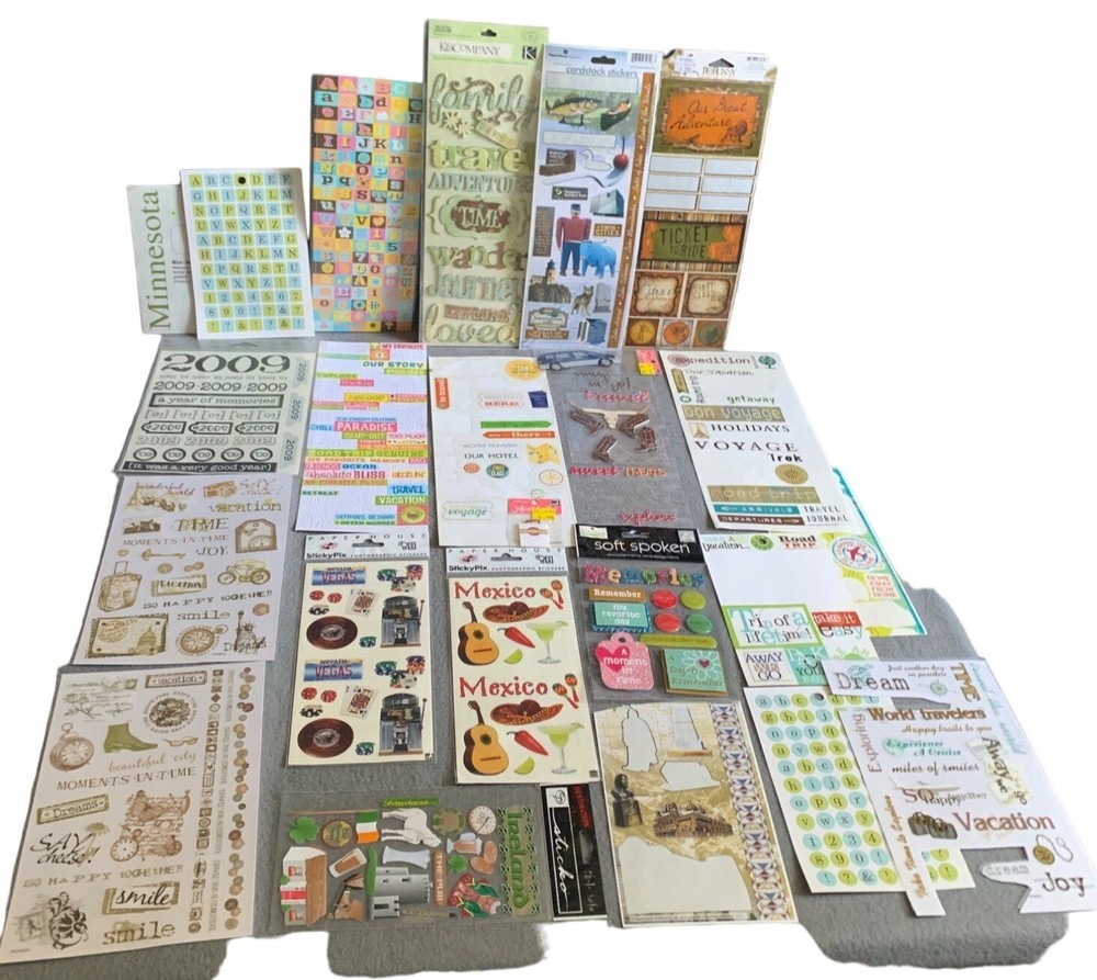 Scrapbooking Sticker Collection – Travel Mexico Alphabet Adventure Themes