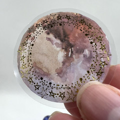 Planet Stickers Celestial Gold Accents Scrapbooking Collage Junk Journals