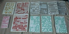 Lge Mixed Lot of Assorted Scrapbook Letters Colors + Unique Designs As Shown (C)