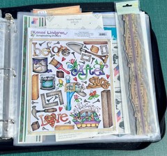 Crop In Style Binder With Lots Of Stickers ~ 17 Sheets full ~ Navy Blue Binder