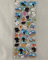 4 Different Sheets 3D Puffy Dog Cat Stickers Bulk Stickers for Girls Boys Kids