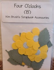 4 Sets Die-Cuts Craft Embellishments Scrapbook, Cards My Sunshine, Flowers #63