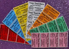 50 Custom Bakery STICKERS SCRATCH RESISTANT 2.25″ w/ BUSINESS NAME LABELS FOOD