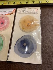 (2)x Webster’s Pages Princess Petals Fabric Flower Florettes NIP