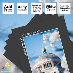 Acid-Free Pre-Cut 16×20 Picture Mat Sets for 11×14 Photos Backers & Clear Bags