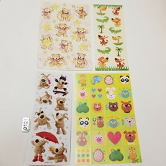 American greetings AGC sticker sheet vintage LOT farm animals zoo teddy bear dog