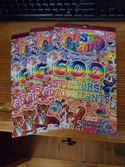 🌈Lisa Frank Sticker 3 Books Of 5 Sticker Sheets 600 Stickers Bendon New Booklet
