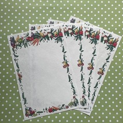 Vintage Blank Home Notecard & Garden Party Carrots Veggie Stationery Note Paper