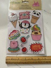 Crafter’s Square 10PC Pop-Up Stickers Normal is Boring Make it Wonderful Sweets