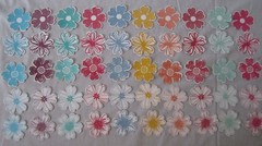 Lot of 50 Large OR Small Stamped & Punched FLOWERS U PICK Mixed or Single Color