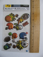 Walmart SPORTS Dimensional Stickers 1 Sheet OPEN PACKAGE