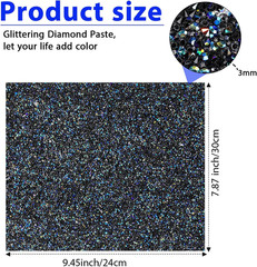 Bling Crystal Resin Rhinestones Sticker Sheet DIY Self-Adhesive Car Decoration S