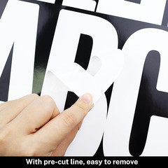 6 Inch White Vinyl Letter Stickers Alphabet Waterproof Outdoor 76 Pcs Set
