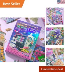 Girl’s Japanese Retro Sticker Book, Y2K Theme – 800+ Cute Old Showa Style Old…