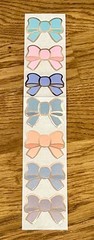 NEW Simply Gilded (7) Multicolor Bows Sticker Strip SG Rose Gold Foil Stickers