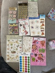 Mixed Lot 80 Stickers Sandy Lion Jolee’s Paper Studio Debbie Mumm Vintage New