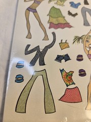Vintage 90s AGC Fashion Girls Sticker Activity 10 Sheets Paper Doll Style New