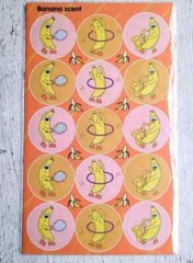Vintage Scratch And Sniff Stickers Retro 80s 90s Food Banana Fruit Sticker 1Pc