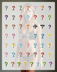 150 Colorful Question Mark Scrapbooking Stickers for Water Bottles & Journaling