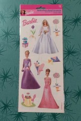 Vintage 2003 Sandylion Barbie Stickers 3-Sheets Scrapbooking Large NOS