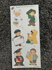 Tie Me To The Moon ~ Dimple Street Gang Vintage Sticker Lot Of 9 Sheets