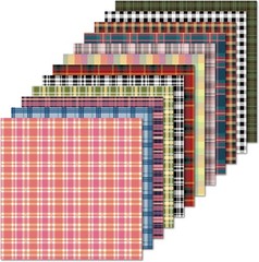 Plaid Tartan Flannel 12×12 Scrapbook Paper Pad 36 Sheets Double Sided Cardstock