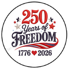 250 YEARS OF FREEDOM 4TH OF JULY ENVELOPE SEALS LABELS STICKERS PARTY FAVORS