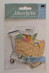VERY RARE Jolee’s Boutique, Shopping Cart Scrapbooking Embellishment, New